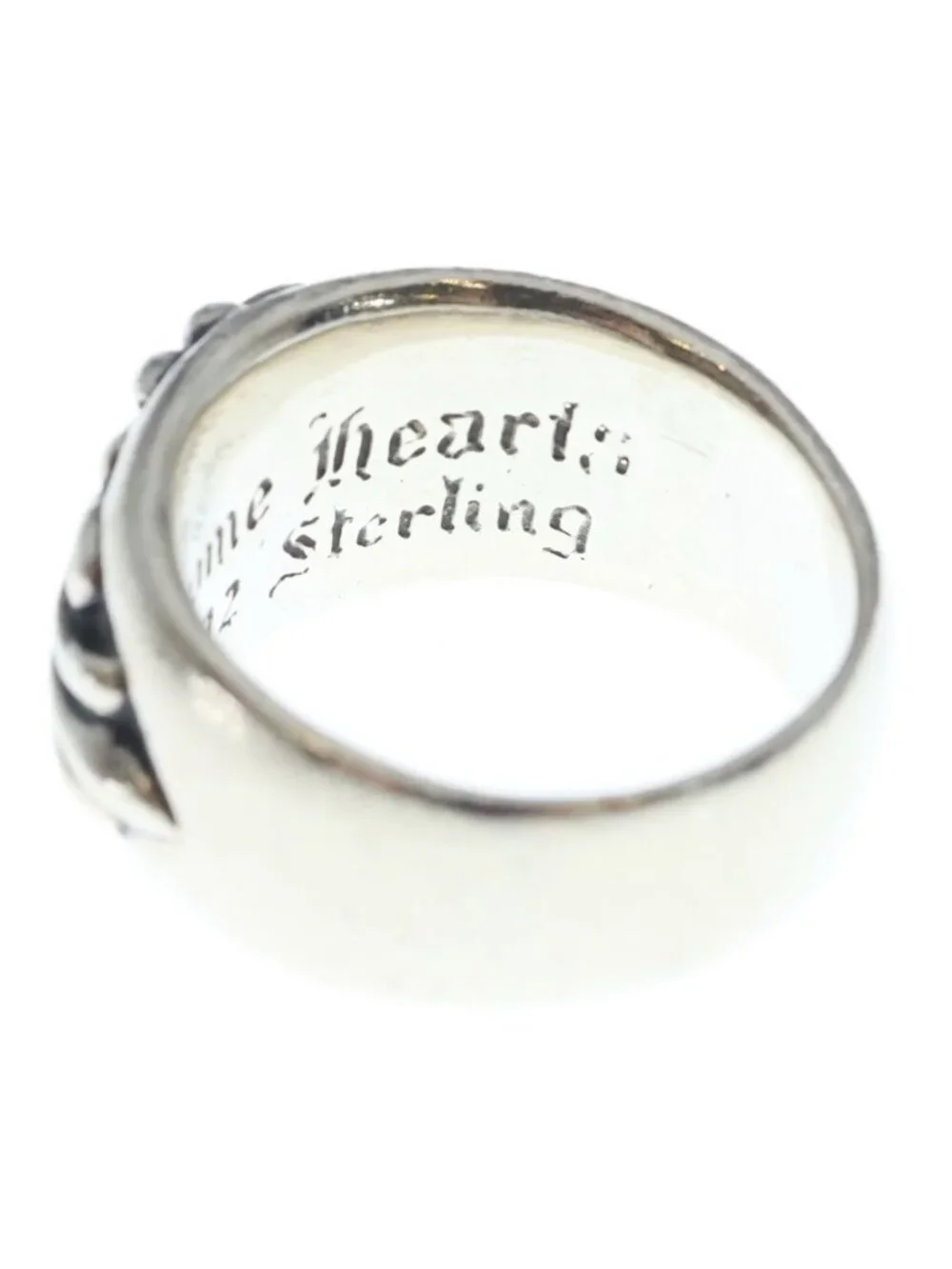Chrome Hearts Flrl Crs Floral Cross Ring Silver